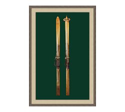 Antique Skis Framed Print