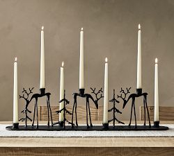 Bronze Sculpted Reindeer Candle Holder