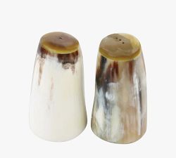 Horn Handcrafted Salt &amp; Pepper Shakers