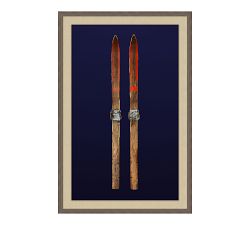 Antique Skis Framed Print