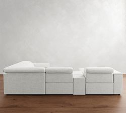 Ultra Lounge Square Arm Reclining 6-Piece Chaise Sectional (130")