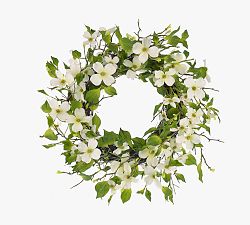 Faux Dogwood Wreath