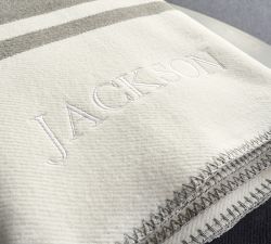 Personalized Border Stripe Throw