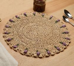 Tulip Edged Handwoven Placemat, Set of 4