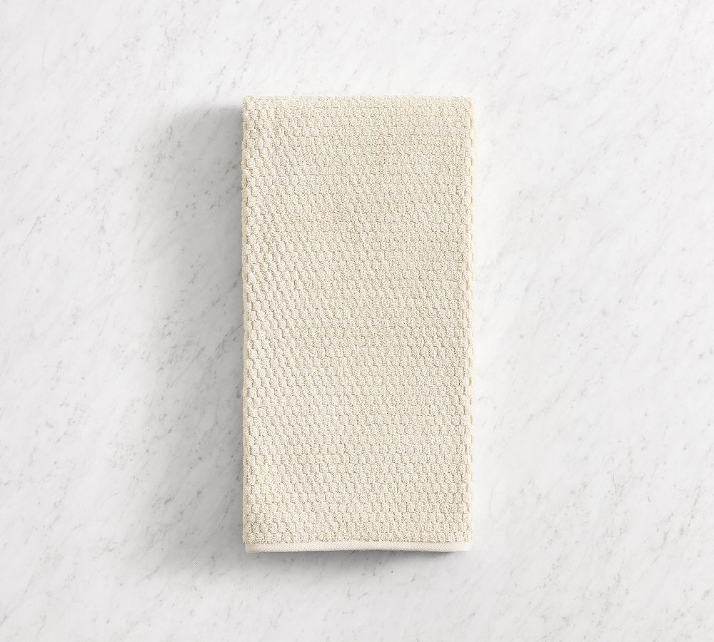 Textured Honeycomb Bath Towel - Parchment