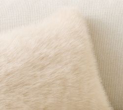 Sparkle Faux Fur Lumbar Pillow Cover
