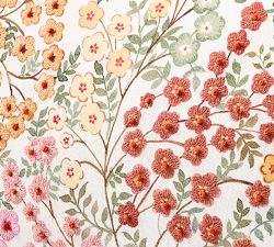 Garden Embroidered Lumbar Pillow Cover