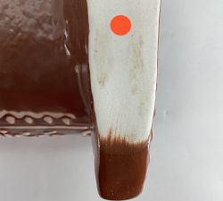 Open Box: Handcrafted Ceramic Gingerbread Reindeer &amp; Sleigh Set - Brown/White