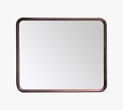 Open Box: Alvery Wall Mirror, 36"W x 29.5"H - Dark Walnut