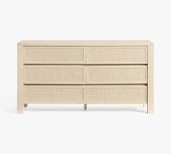 Marina Cane 6-Drawer Dresser (66")