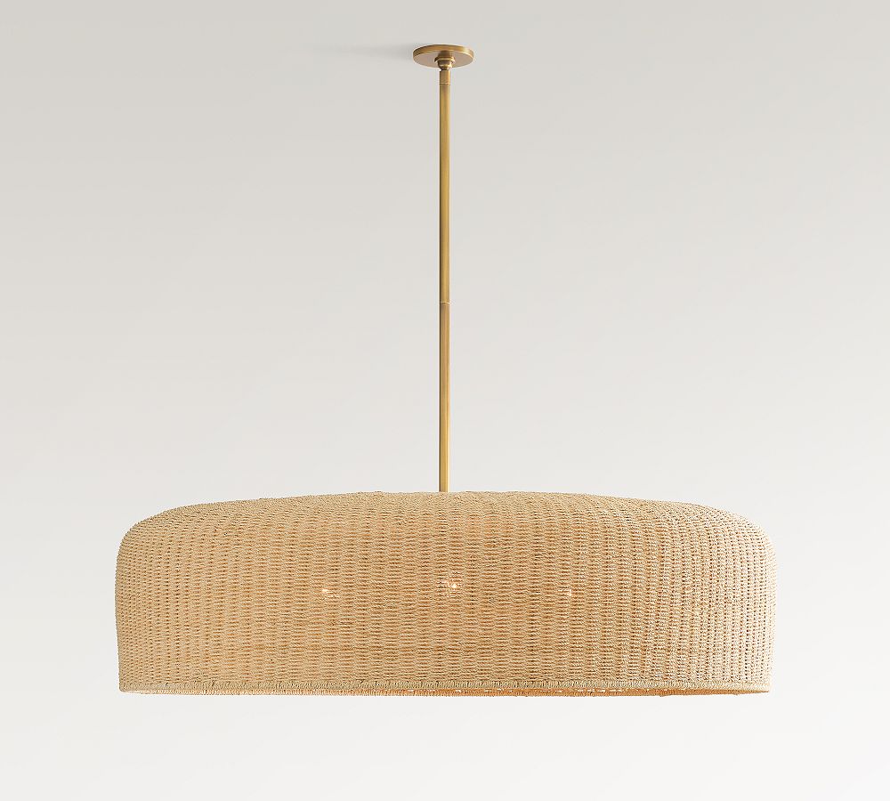 Bermuda Rattan Round Pendant (24"-36") by Pottery Barn