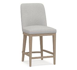 Open Box: Layton Upholstered Counter Stool (25.5") - Park Weave Ash, Seadrift