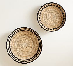 Open Box: Sunny Woven Baskets Wall Art, Set of 2 - Black