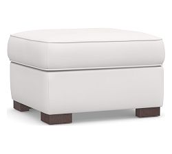 Open Box: Townsend Upholstered Ottoman (27") - Twill White