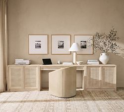 Marina Grand Cane Storage Console Desk (126")