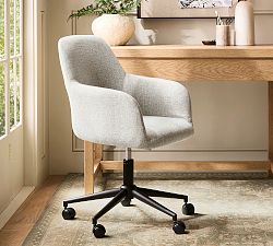 Carson Upholstered Swivel Desk Chair