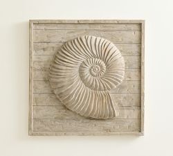 Wooden Shell Carved Wall Art