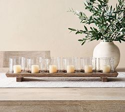 Wooden Candle Holder Centerpiece 
