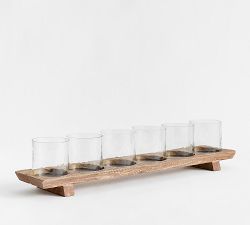 Wooden Candle Holder Centerpiece 