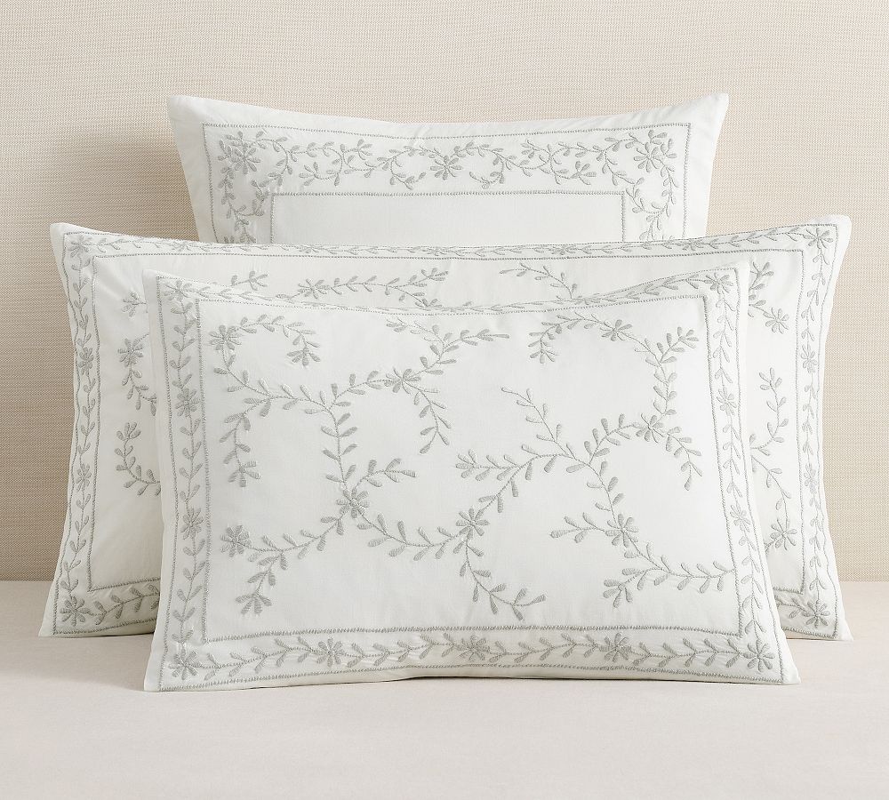 Emilie Embroidered Sham by Pottery Barn