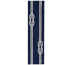 Open Box: Nautical Rope Outdoor Rug, (2' x 8') - Navy