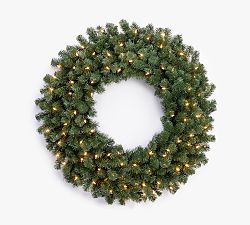 Open Box: Faux Pre-Lit Deluxe Windsor Pine Wreath (36")