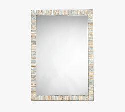 Open Box: Isla Mother Of Pearl Rectangular Wall Mirror (26"W x 38"H)