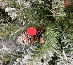 Open Box: Lit Snowflake Fir Wreath (30") - Flocked