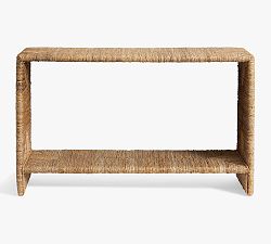 Open Box: Malibu Woven Console Table without Glass Top (50") - Natural