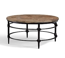 Open Box: Parquet Round Reclaimed Wood Coffee Table (36")