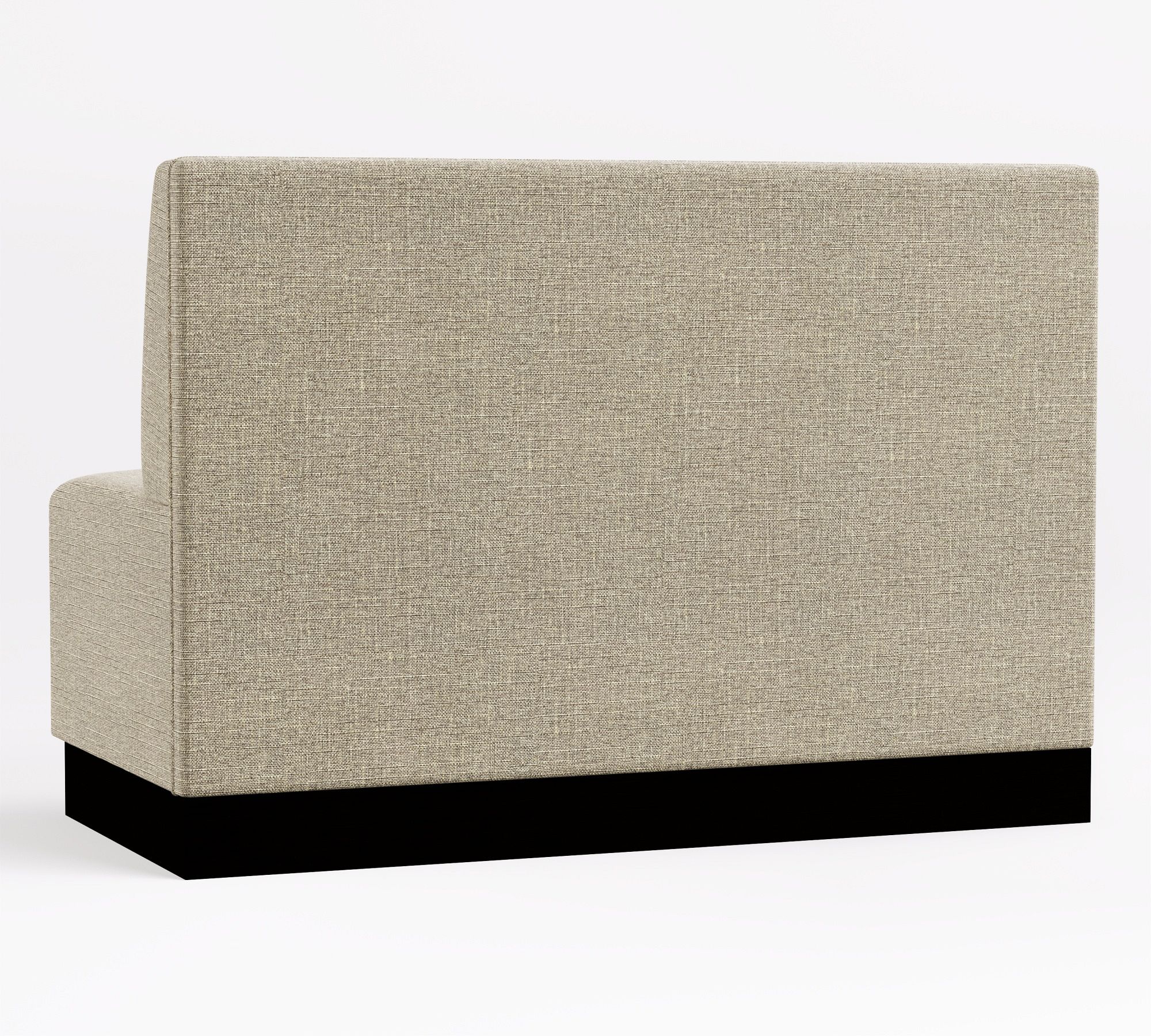 rear-right view of beige banquette