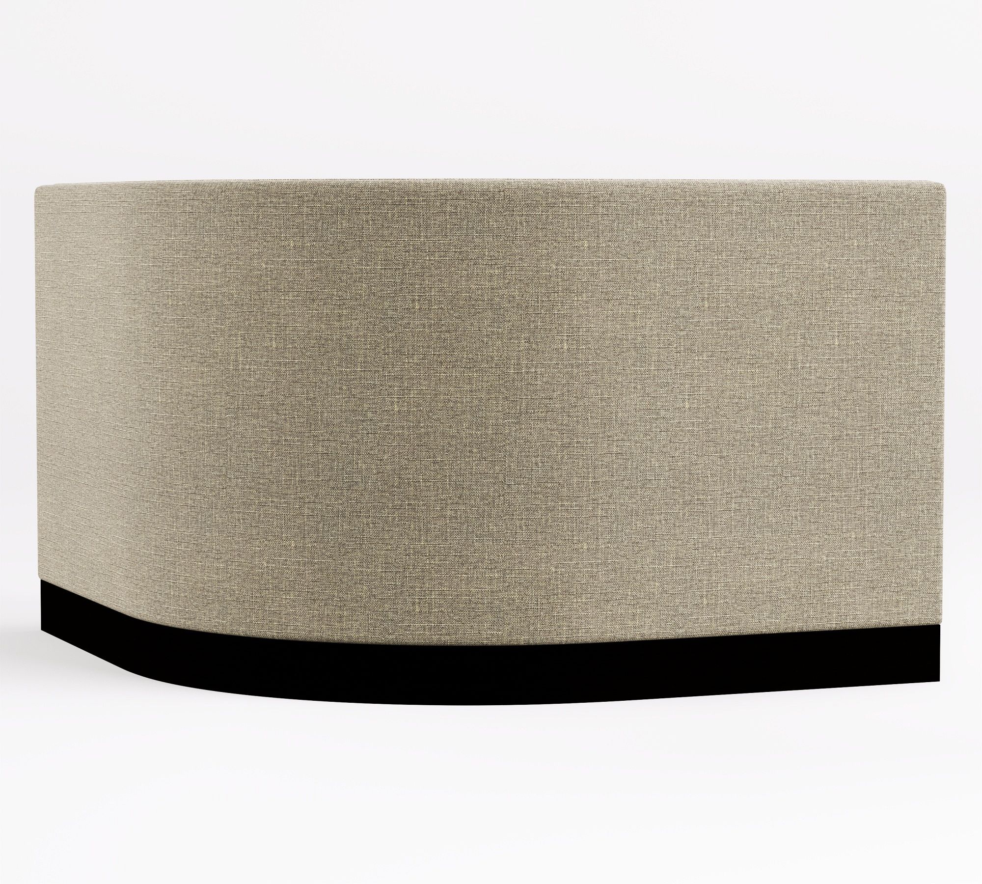 curved back two-tone banquette