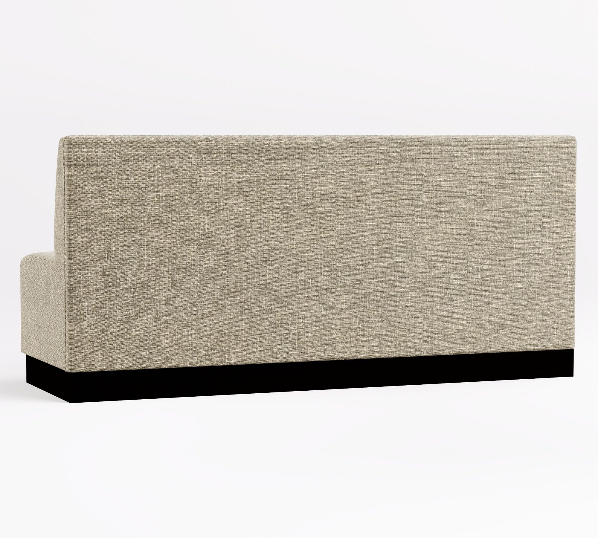 rear view of beige banquette