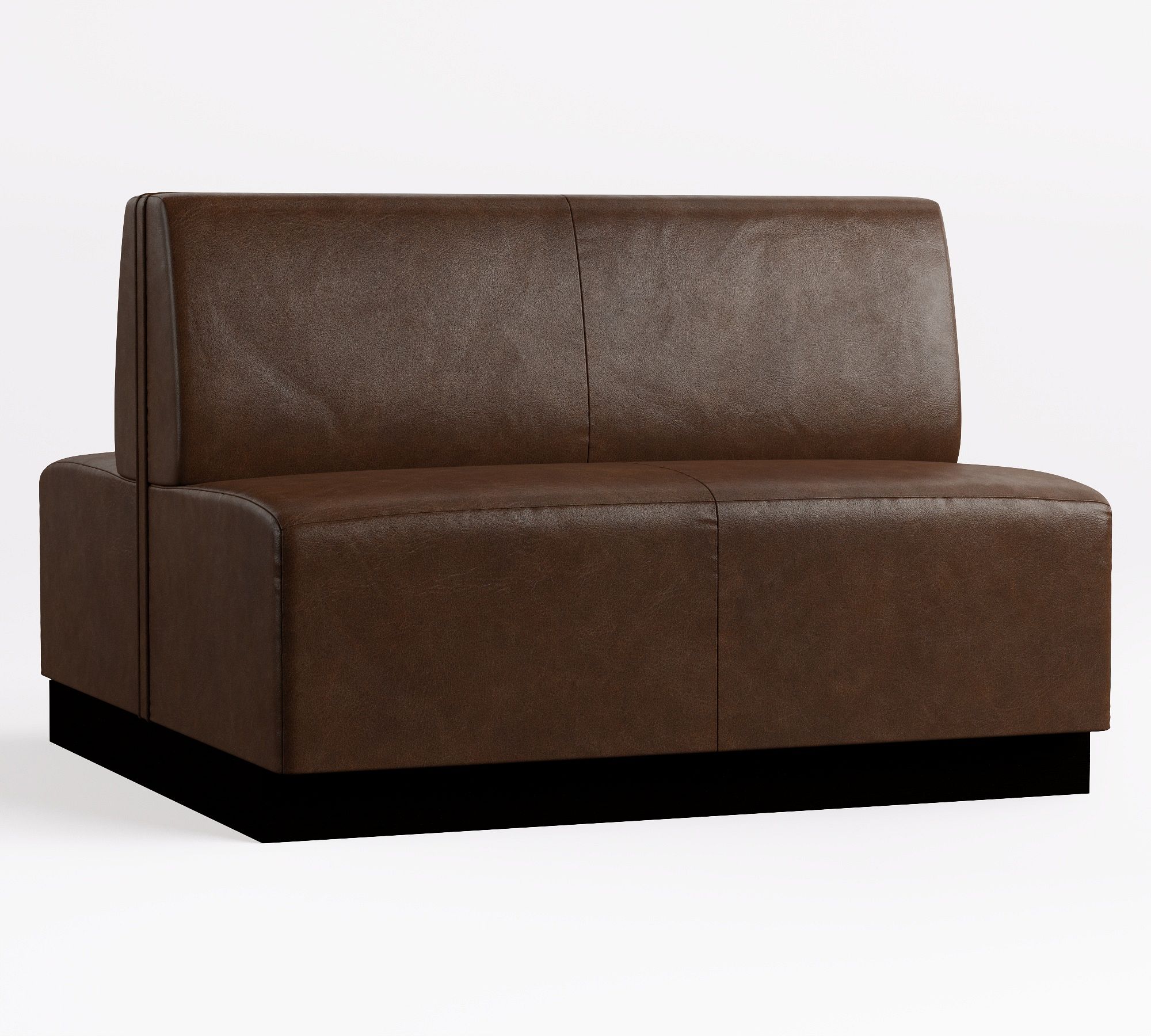 Rear three-quarter view of banquette