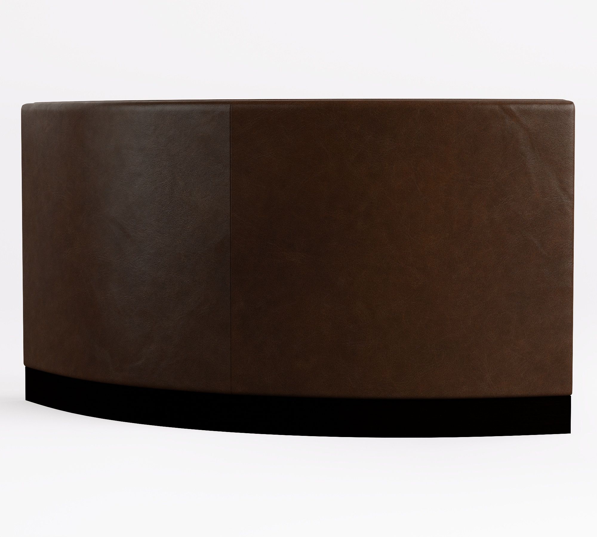 Curved bottom edge of banquette
