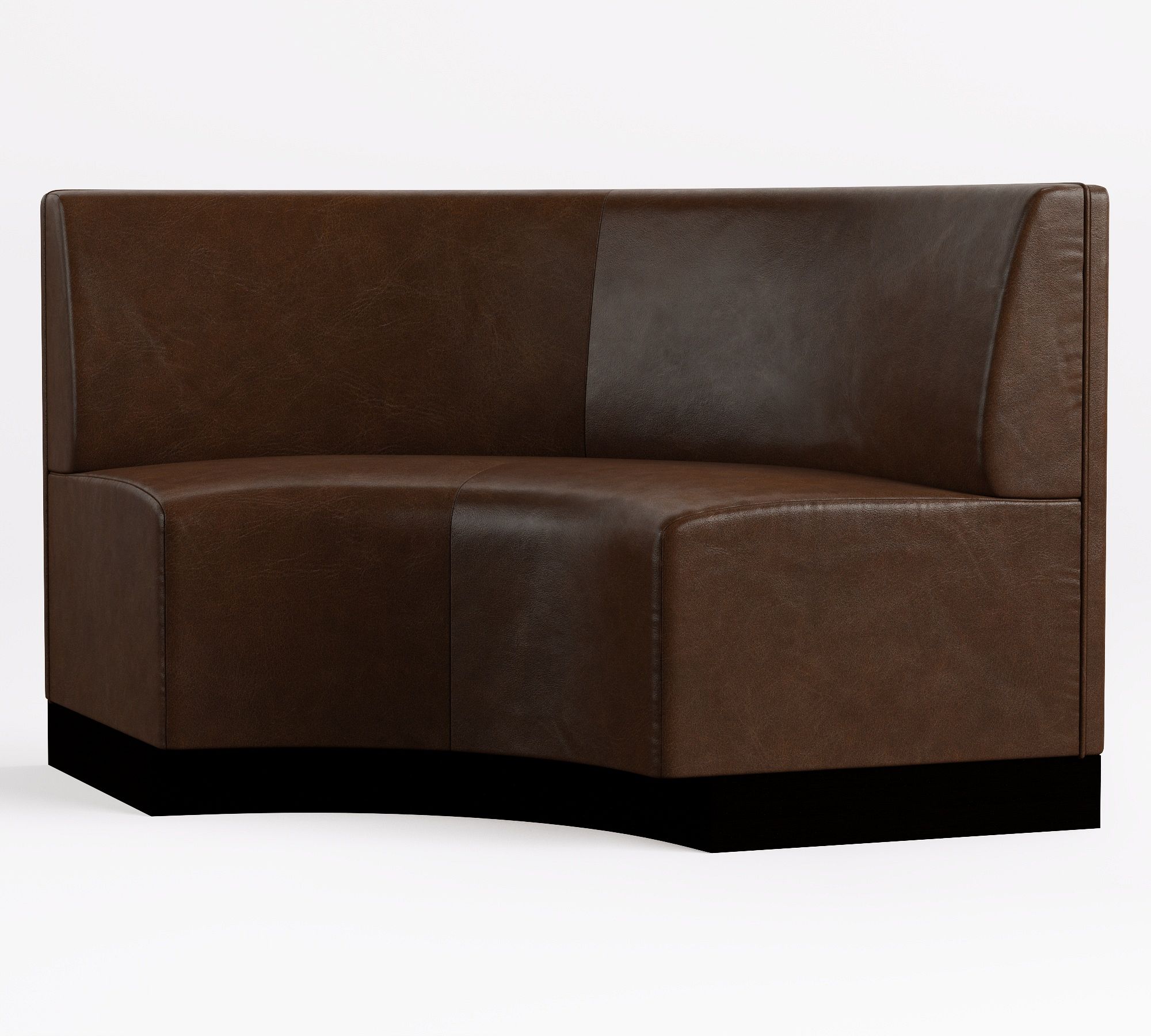 Curved banquette side profile