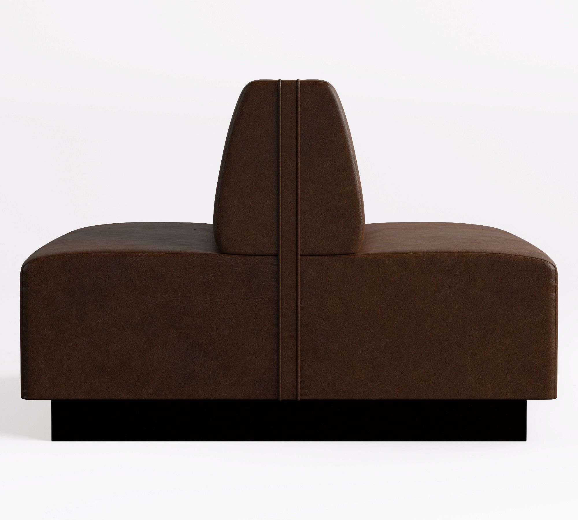 Half-side view of banquette