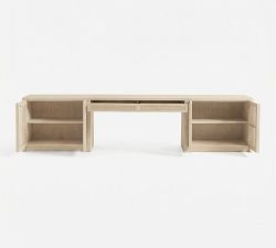 Marina Grand Cane Storage Console Desk (126")