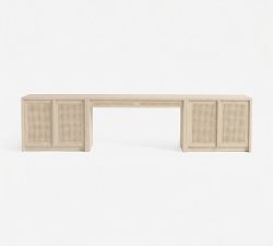 Marina Grand Cane Storage Console Desk (126")