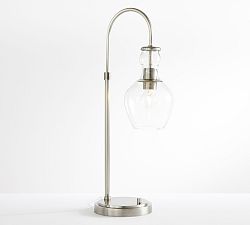 Open Box: Flynn Recycled Glass USB Table Lamp (27"H) - Antique Nickel