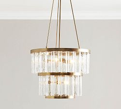 Open Box: Kent Recycled Glass Tiered Chandelier - Brass