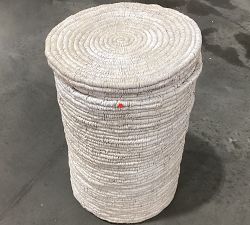 Open Box: Coil Single Hamper - Whitewash