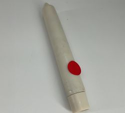 Open Box: Premium Flickering Flameless Wax Taper Candle (8'H) - Natural