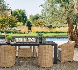 Get the Look: Malibu Metal Dining Table + Huntington Chair Outdoor Dining Set