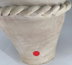 Open Box: Artisan Rope Vase, Large (15"H) - White
