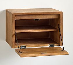 Open Box: Cayman Wall Drop Down Cabinet - Antique Umber