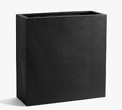 Open Box: Mission Square Handmade Outdoor Planter, Tall Box (31.5"W x 31.5"H) - Black
