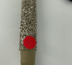 Open Box: Premium Flickering Flameless Wax Taper Candle (8"H) - Gold Glitter