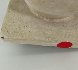 Open Box: Terracotta Snowman Stocking Holder - White