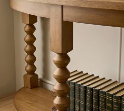 Chris Loves Julia Stacked Ball Demilune Console Table (50")